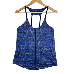 ALO Tank Top Racerback Athletic Strappy Workout Blue Black Heathered Yoga Gym S